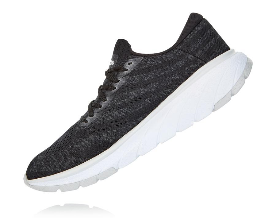 Hoka One One Womens Walking Shoes - Cavu 3 - Black/White - HMGE95438